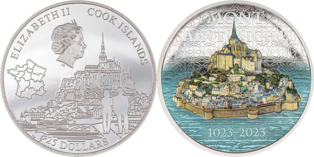 Cook Islands / 25 Dollars / Silber .999 / 5 Unzen / 65 mm / Auflage: 500 Stück.
