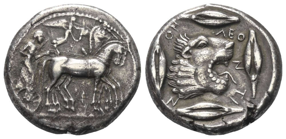 Los 1020: Sizilien. Leontinoi. Tetradrachme. Ca. 477 - 466 v. Chr. Schätzpreis: 1.900 EUR.)