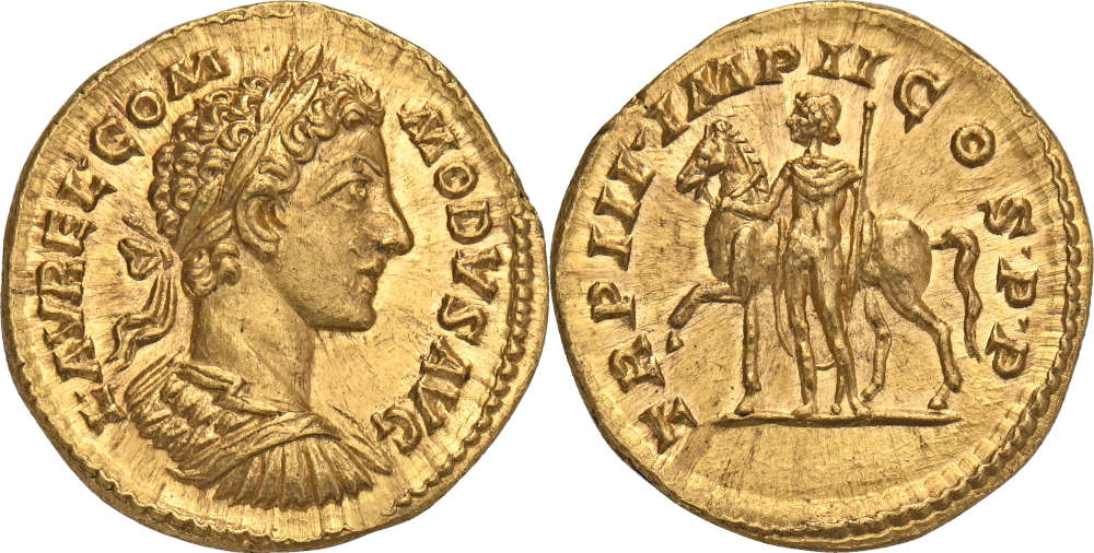 No. 3229: Commodus. Aureus, 178. Very rare. Extremely fine. Estimate: 12,500 euros.