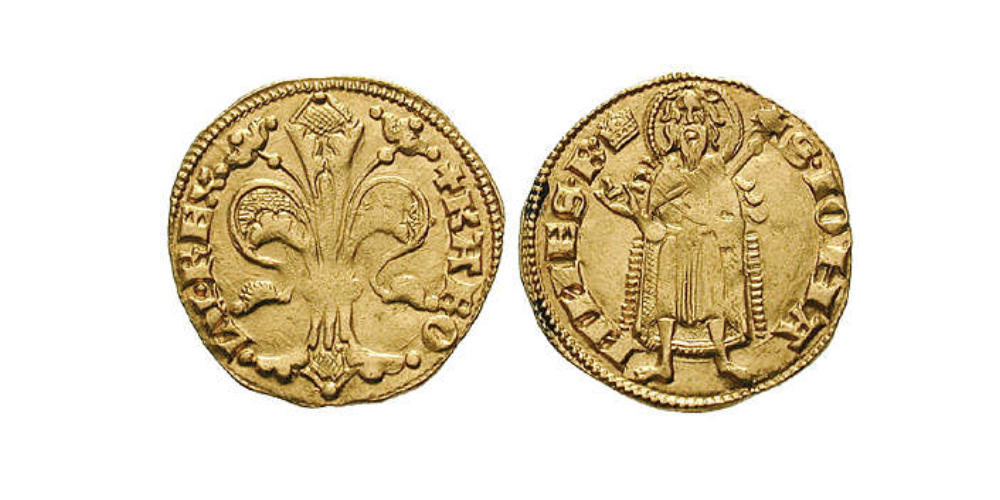 Nr. 92479: Ungarn. Karl Robert (1308-1342). Goldgulden o.J. (1325-1342). Prägebedingte Druckstelle im Zentrum; Kratzer auf Vorderseite, Sehr Schön-Vorzüglich. Verkaufspreis: 4.500 EUR.