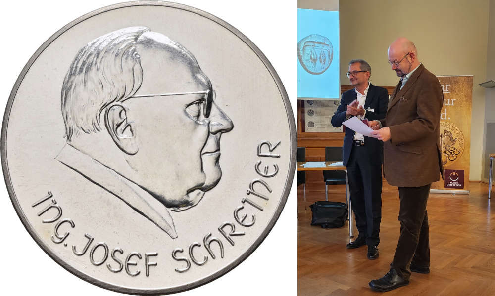 Auf ihrer Jahreshauptversammlung im März 2023 ehrte die Österreichische Numismatische Gesellschaft Michael Beckers mit der Schreiner-Medaille.