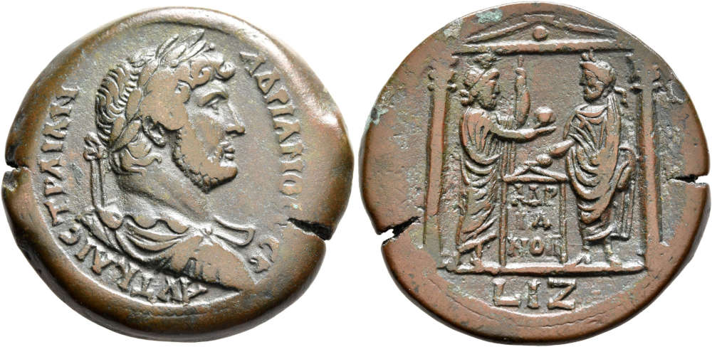 ÄGYPTEN. Alexandria. Hadrian, 117-138. Drachme. Aus Leu Numismatik Webauktion 26 (2023), Nr. 2903.