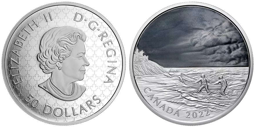 Innovativste Münze - Kanada: 50 Dollar, Silber. Kanadisches Geisterschiff.