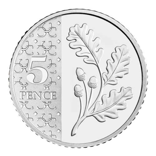 5 Pence. Bild: Presseabteilung der Royal Mint.