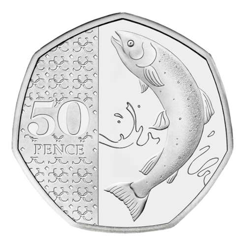 50 Pence. Bild: Presseabteilung der Royal Mint.