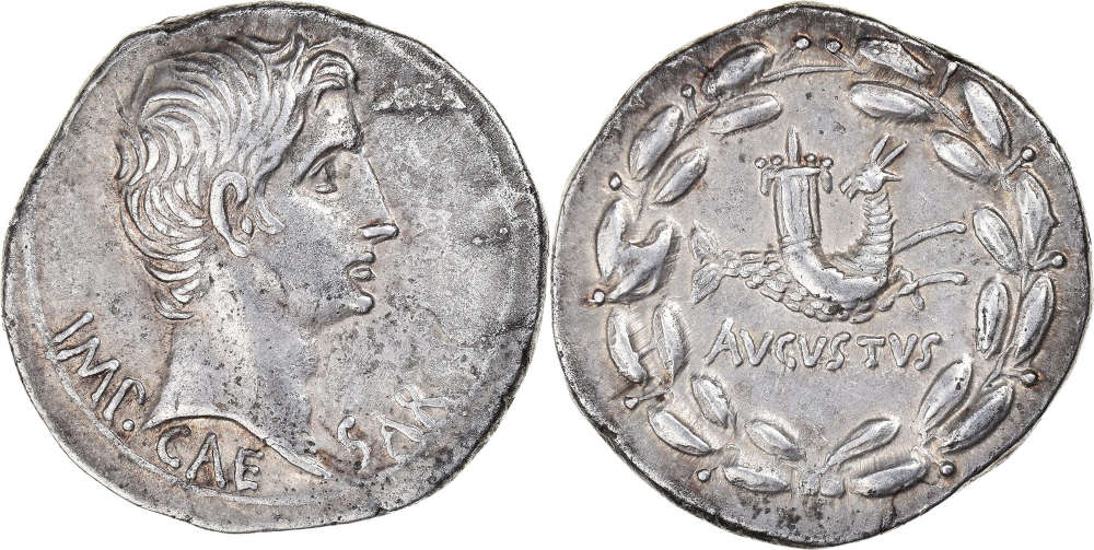 Römische Kaiserzeit. Augustus (27 v. Chr.-14 n. Chr.). Cistophor, 25-20 v. Chr., Ephesos. Sehr schön+. Comptoir des Monnaies. Verkaufspreis: 2.390 EUR.