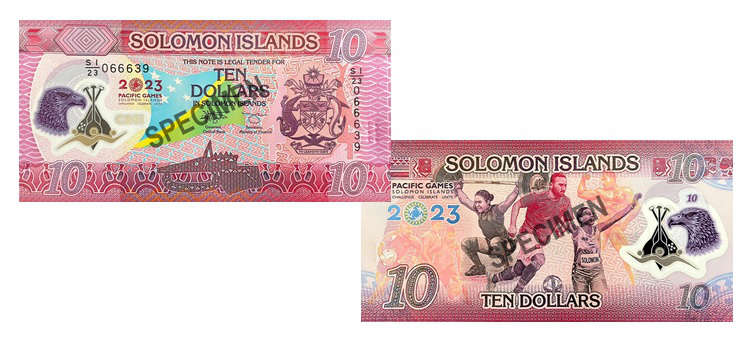 Die neue 10-Dollar-Gedenknote der Salomonen. Bild: Zentralbank der Salomonen.