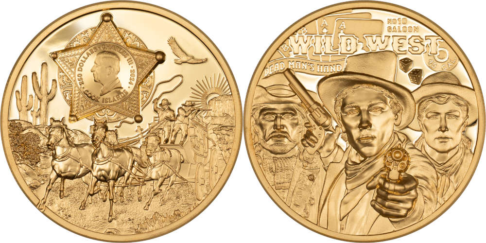 Cook Islands / 250 Dollars / Gold .9999 / 1 oz / 33 mm / Mintage figure: 199 pieces.
