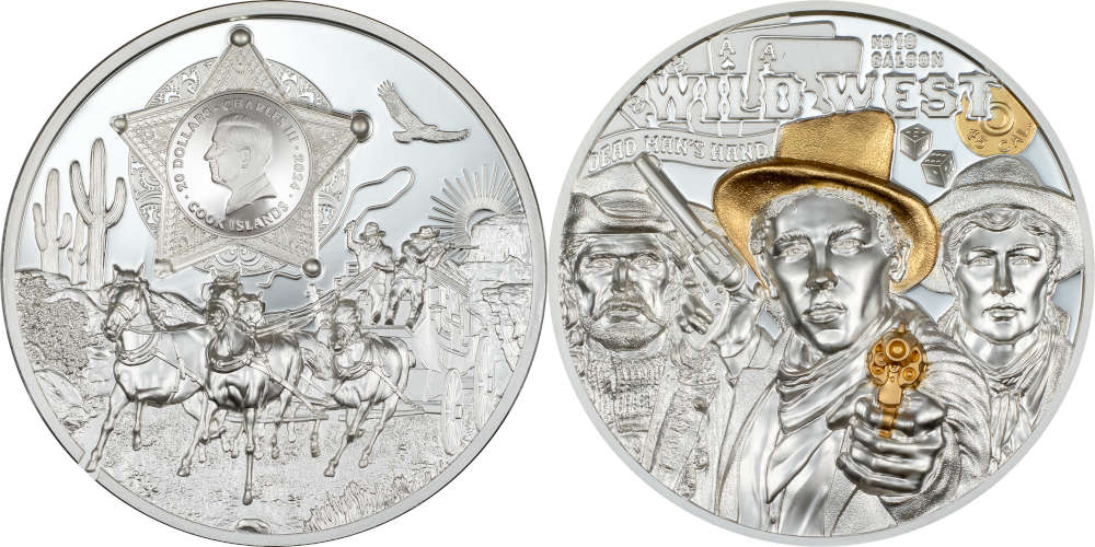 Cook Islands / 20 Dollars / Silber .9999 / 3 Unzen / 45 mm / Auflage: 888 Stück.