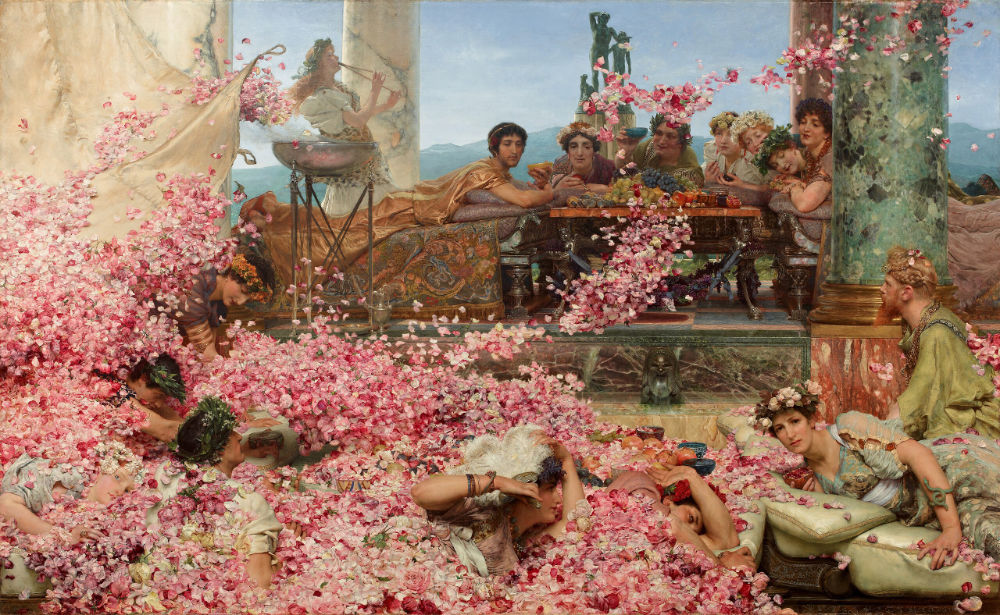 Lawrence Alma-Tadema, Die Rosen des Heliogabalus. Gemälde von 1888.