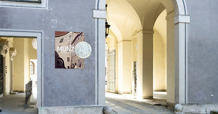 Eingang zur Staatlichen Münzsammlung München. ©Staatliche Münzsammlung München / Foto: Sergia Castelli