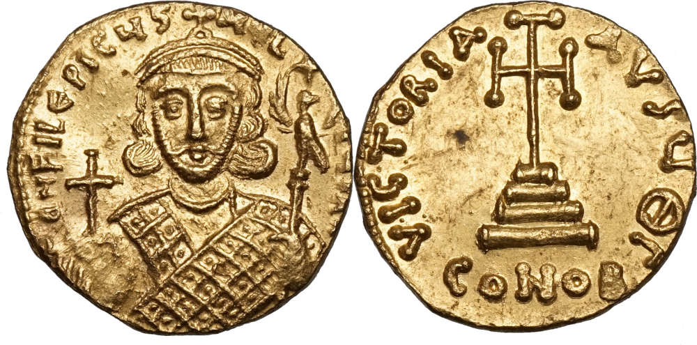 Byzanz. Philippicus Bardanes (711-713). Solidus, 9. Offizin, Constantinopolis. Vorzüglich. Numidas. Verkaufspreis: 3.200 EUR.