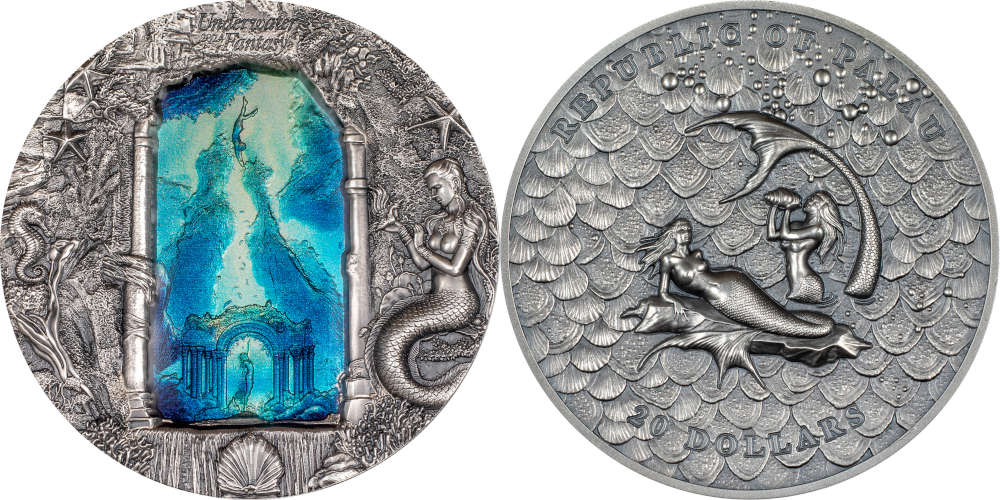 Palau / 20 Dollars / Silber .9999 / 3 Unzen / 50 mm / Auflage: 777 Stück.