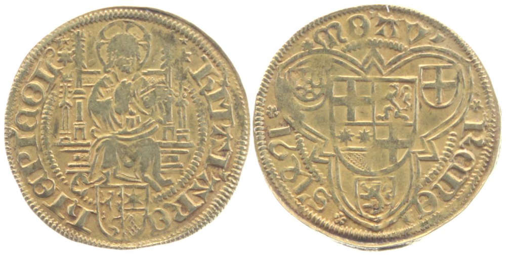 Nr. 288: Altdeutschland. Erzbistum Köln. Hermann von Hessen (1480-1508). Goldgulden 1491, Deutz. Sehr schön+. Preis: 1375 EUR.
