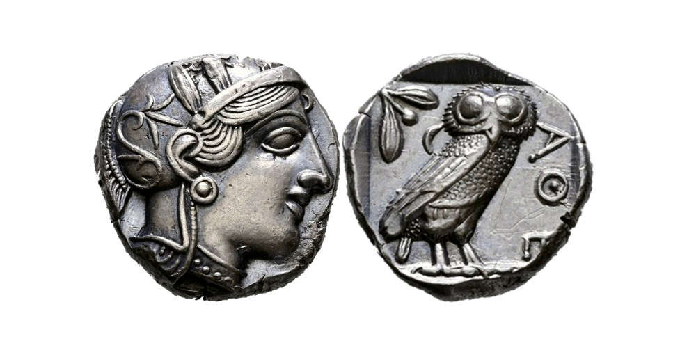 Athen (430 v. Chr.), Münze: Silber, Ø 24 mm, 17,09 g. © Hamburger Kunsthalle.