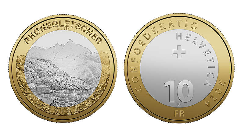 Schweiz / 10 Schweizer Franken / Alu-Bronze und Kupfer-Nickel / 15 g / 33 mm / Auflage: 5.000 Stück (Unzirkuliert), 2.250 Stück (Polierte Platte), 250 Stück (Polierte Platte mit Künstlerzertifikat).