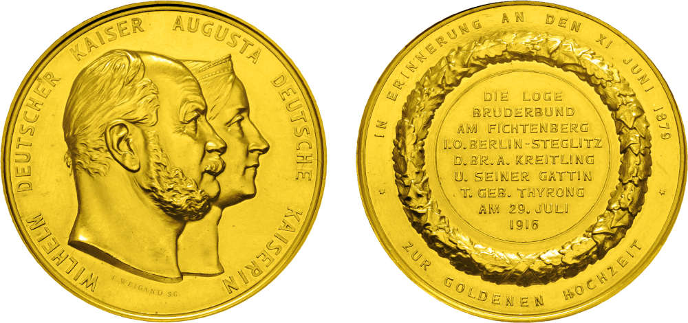 Los 2065: Königreich Preußen. Wilhelm I. 1861-1888. 10 Dukaten 1916. Taxe: 9.000 EUR.