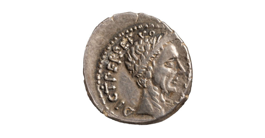 Denar, L. Aemilius Buca für Caesar, Rom, 44 v. Chr.