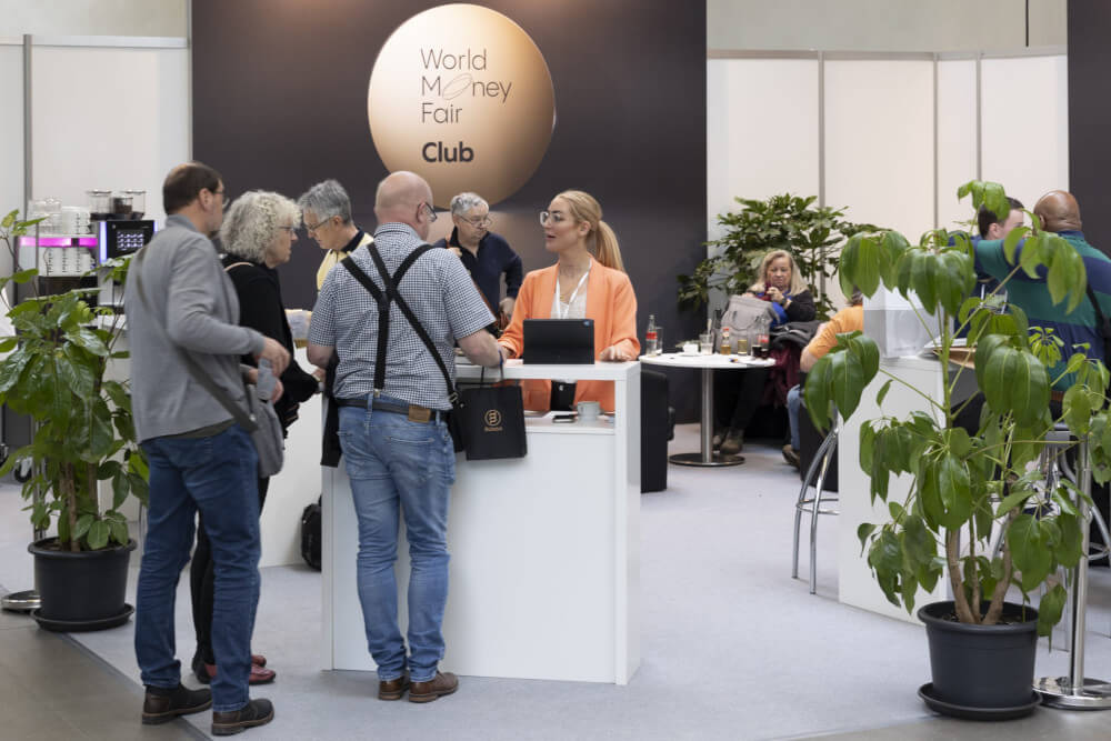 New this year: the booth of the World Money Fair Club. Photo: World Money Fair.