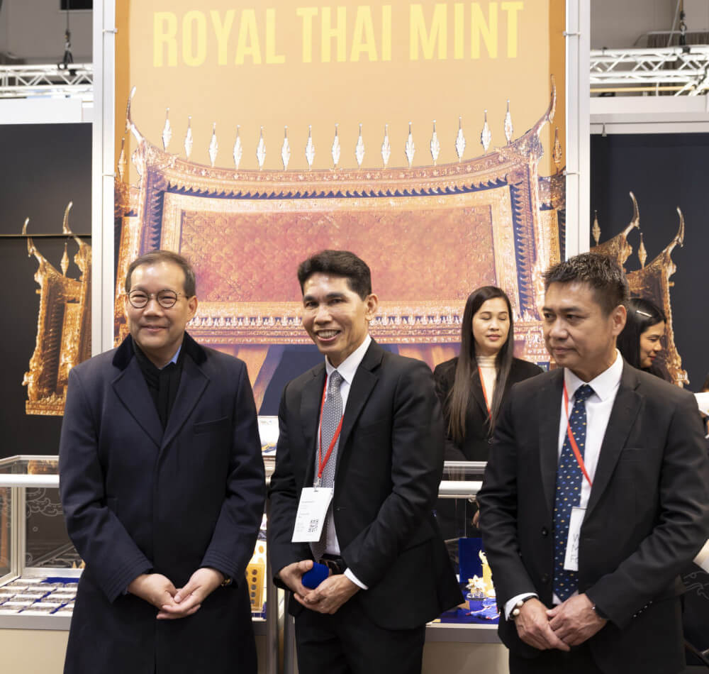 The team from the Royal Thai Mint had a long journey. Photo: World Money Fair.