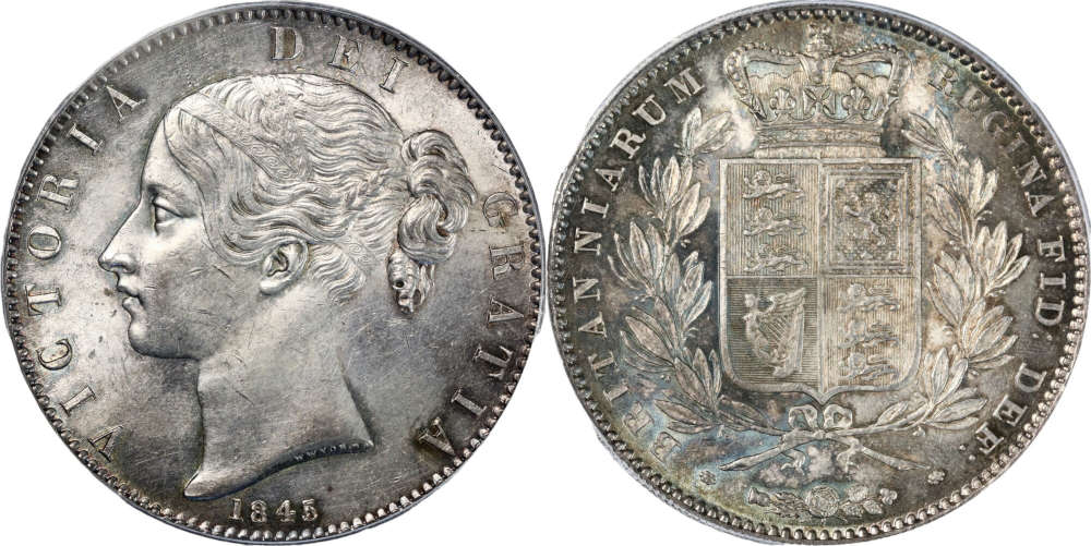 Großbritannien. Victoria (1837-1901). Crown, 1845. MS 61. Colonial Collectables. 4.417 EUR.