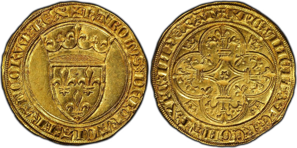 Frankreich. Charles VI. (1380-1422). Ecu d’or, Limoges. PCGS MS62. Le Coin Collection. 2.750 EUR