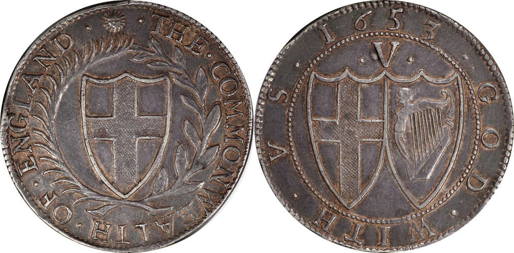 Großbritannien. Commonwealth (1649-1660). Crown, 1653. UNC-. World Money Shop, Inc. 4.520 EUR.