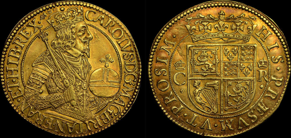 Großbritannien. Schottland. Karl I. (1625-1649). Unit, 1637-1642. NGC AU58. Wessex Coins. Verkaufspreis: 35.033 EUR.