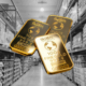 Goldbarren im Supermarkt? In den USA seit einem Jahr ein Erfolgsmodell. Foto: Global_Intergold von pixabay (Vordergrund), Leung Cho Pan (Hintergrund) via Canva Pro.