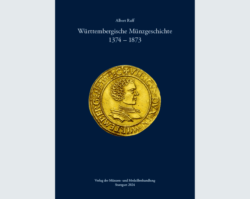 Albert Raff, Württembergische Münzgeschichte, 1374–1873. Stuttgart: Verlag der Münzen- und Medaillenhandlung Sonntag, 2024. Süddeutsche Münzkataloge, Bd. 14. 640 S. durchgehend vierfarbig, zahlreichen Abbildungen und Tabellen. Softcover. ISBN: 978-3-936047-04-2. 100 EUR.