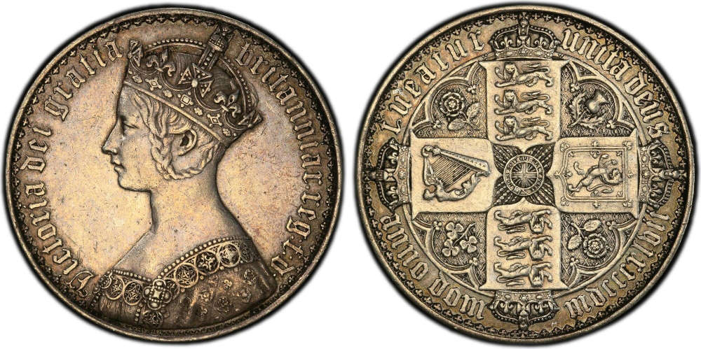 Großbritannien. Victoria (1837-1901). Crown, 1847, UNDECIMO. PCGS PR45. Maison Palombo. 2.800 EUR.