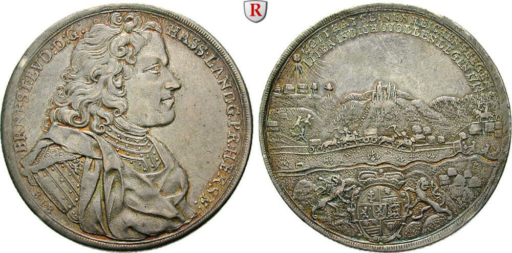 Altdeutschland. Hessen-Darmstadt (ab 1567). Ernst Ludwig (1678–1739). Reichstaler, 1714. Münzhandlung Ritter GmbH. 4.000 EUR.