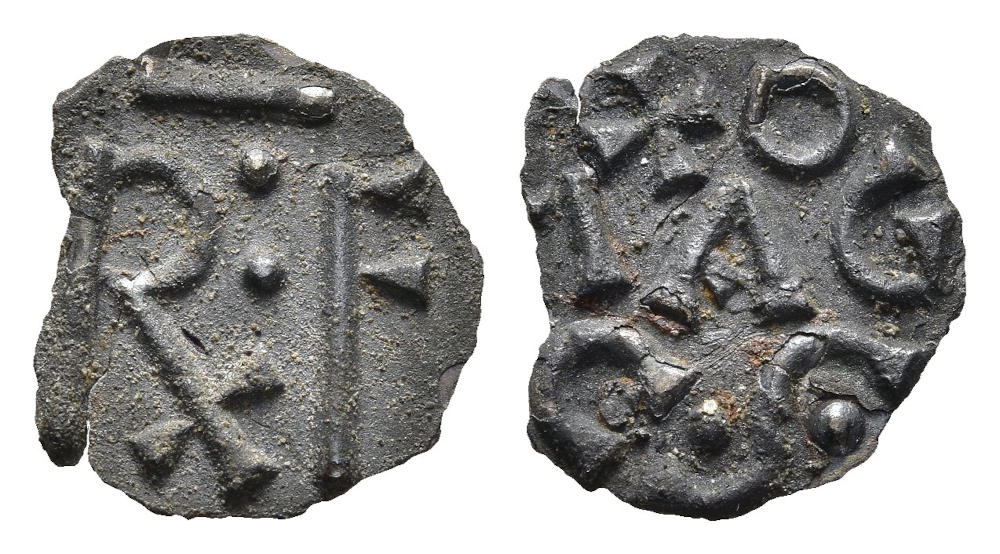 Los 63: Mainz, königliche Münzstätte, Denar (0,94g), 760-768, Pipin, 751-768, Mainz. Av: RxF. Rev: +O-MAG-CS. Slg. Walther - Prinz Alexander - MEC I, - (vgl. S. 204 zu den Denaren Pipins) Morrison/Grunthal 66, Fd. Hilton II, Nr. 28 (dieses Exemplar). Randausbruch, ss. Sehr selten! Los 2522 der 402. Auktion Dr. Busso Peus Nachfolger, Frankfurt, 2010. Aus der Sammlung Heinz Beaury. Taxe: 3.000 Euro. Los 63: Mainz, königliche Münzstätte, Denar (0,94g), 760-768, Pipin, 751-768, Mainz. Av: RxF. Rev: +O-MAG-CS. Slg. Walther - Prinz Alexander - MEC I, - (vgl. S. 204 zu den Denaren Pipins) Morrison/Grunthal 66, Fd. Hilton II, Nr. 28 (dieses Exemplar). Randausbruch, ss. Sehr selten! Los 2522 der 402. Auktion Dr. Busso Peus Nachfolger, Frankfurt, 2010. Aus der Sammlung Heinz Beaury. Taxe: 3.000 Euro.