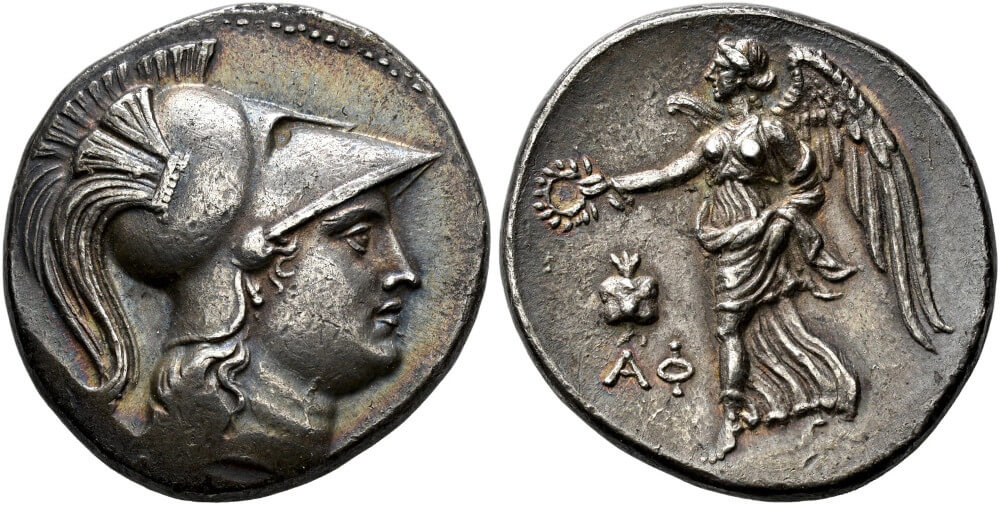 Side (Pamphylien). Tetradrachme, um 250-200. Aus Sammlung Kornfeld. Erworben bei Münzen und Medaillen Basel, Festpreisliste 315 (1970), Nr. 8. Feinster Stil. Vorzüglich. Startpreis: 1.200 CHF. Auktion Hess Divo 343 (25. Mai 2025), Nr. 140. Side (Pamphylien). Tetradrachme, um 250-200. Aus Sammlung Kornfeld. Erworben bei Münzen und Medaillen Basel, Festpreisliste 315 (1970), Nr. 8. Feinster Stil. Vorzüglich. Startpreis: 1.200 CHF. Auktion Hess Divo 343 (25. Mai 2025), Nr. 140.