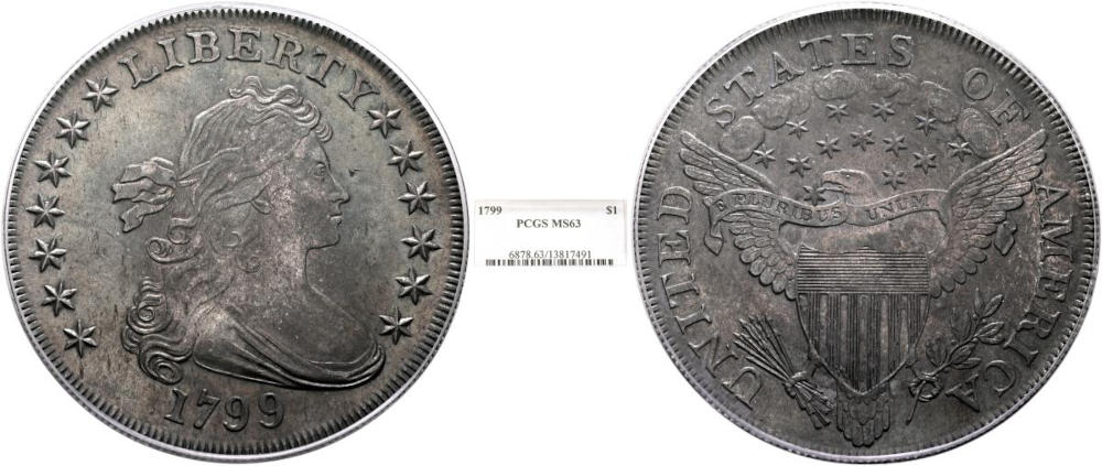 Los 1286: Vereinigte Staaten. 1776-pres. Dollar 1799. Von R. Scot, Philadelphia. Schätzpreis: 15.000 CHF. Los 1286: Vereinigte Staaten. 1776-pres. Dollar 1799. Von R. Scot, Philadelphia. Schätzpreis: 15.000 CHF.