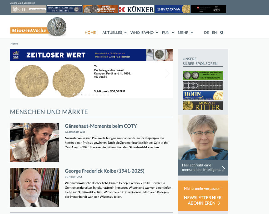Homepage MuenzenWoche