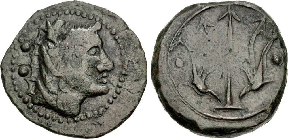 Vetulonia. Sextans, wohl 225-200 v. Chr. Aus Auktion Classical Numismatic Group, Triton XXVIII (2025), Nr. 14