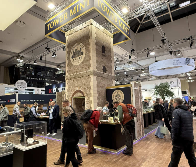 Die Tower Mint und ihr großartiger Messestand. Foto: UK