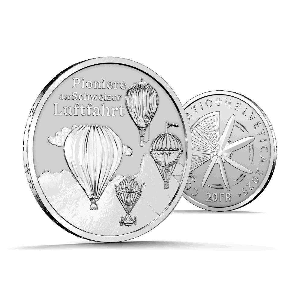 Die 20 Franken Sammlermünze der Swissmint zum Thema 