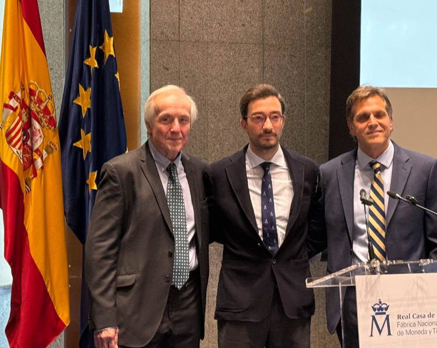 Jesús Vico, Agustin "Augi" Garcia Barneche von Sedwick Coins und Luis Domingo stehen hinter der Organisation des Evento Numismático. Foto: UK.