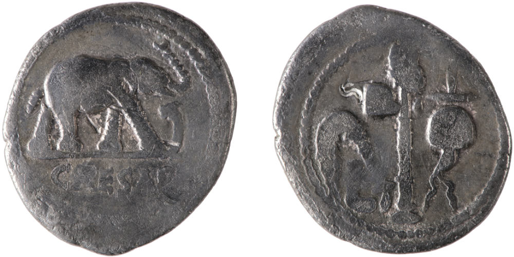 Denar Caesars. Foto: Marcel Zanjani / LVR-Amt für Bodendenkmalpflege im Rheinland.